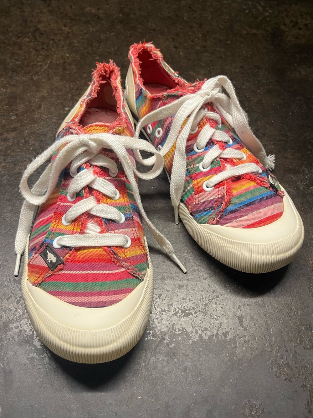 Rocket Dog Multi-colored Striped Sneakers, 8